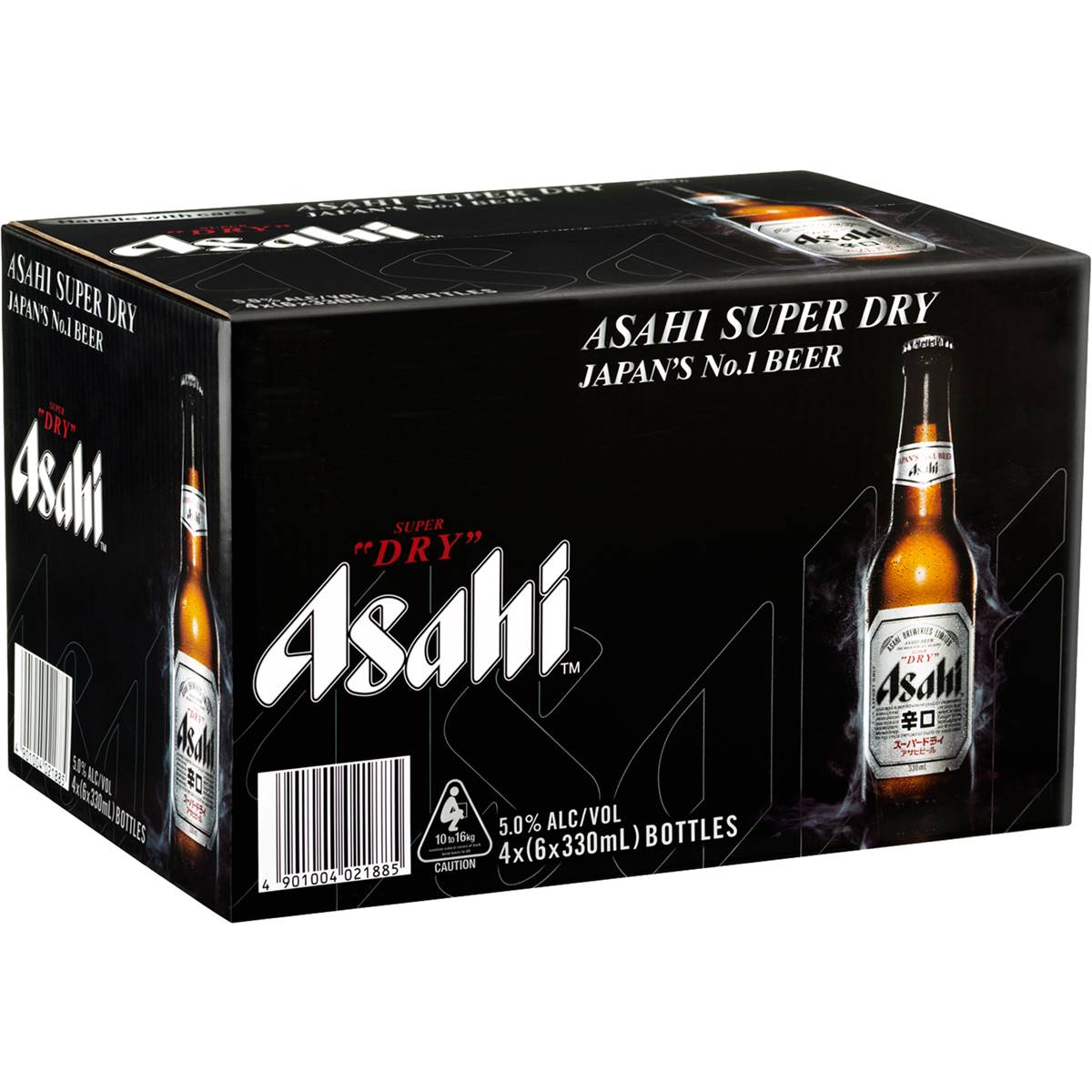 Pack of Asahi Super Dry beer bottles