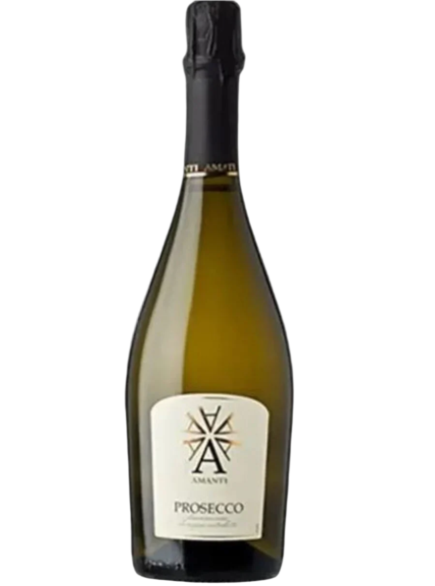 Amanti Prosecco Extra Dry sparkling wine in a bottle with distinctive