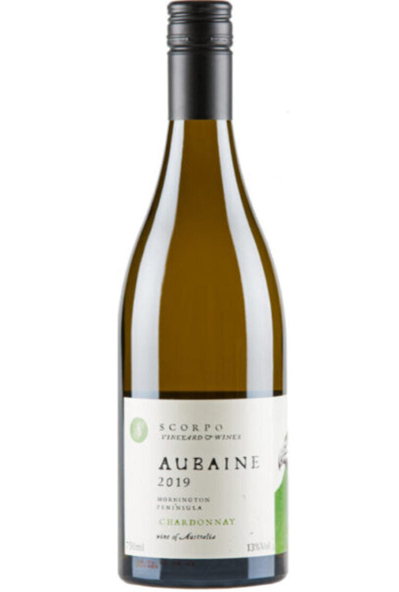 Bottle of 2019 Aubaine Chardonnay wine