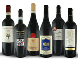 Collection of various Italian wine bottles