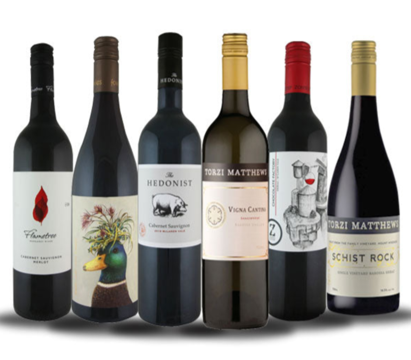 6 Pack Aussie Red Wine Bottles