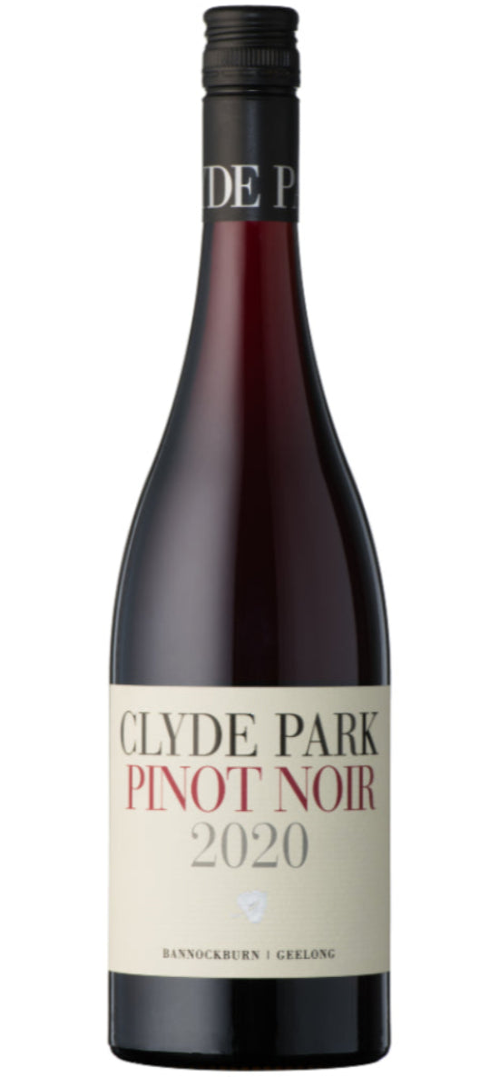 A bottle of Clyde Park Estate Pinot Noir 2020
