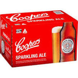 A box of Coopers Sparkling Ale 