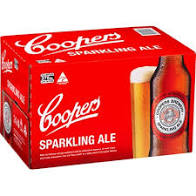 A box of Coopers Sparkling Ale 