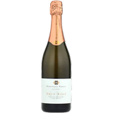 Bottle of Dom Pérignon Brut Rosé champagne on a white background