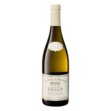 Wine bottle with a visible label on a white background