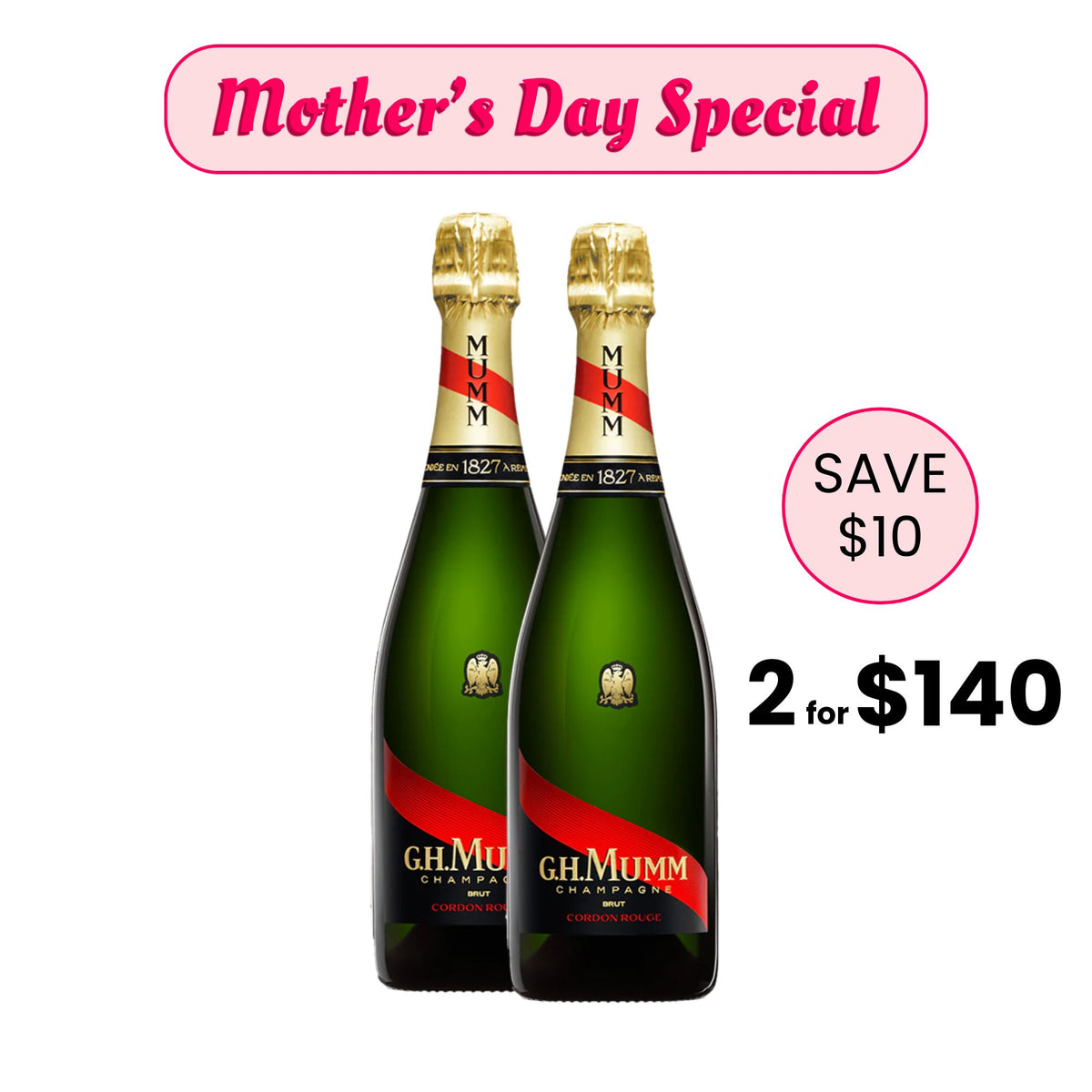 Mother’s Day Special - Mumm Cordon Rouge NV Champagne 2-Pack