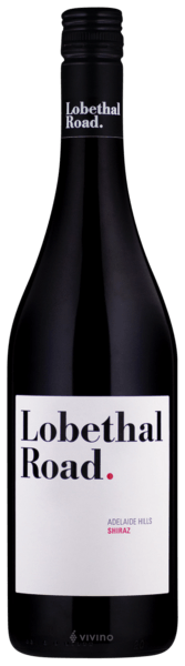 Wine bottle labeled 'Lobethal Road' on a white background