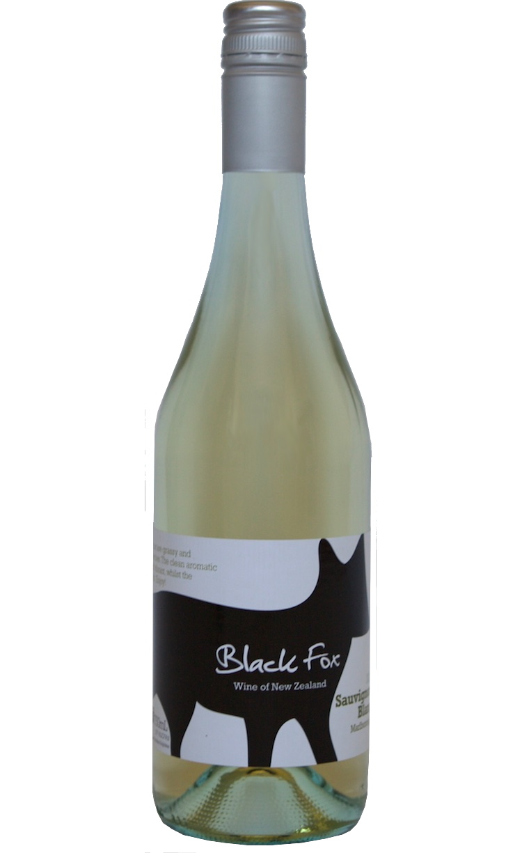 Black Fox Sauvignon Blanc, a crisp and refreshing white wine with vibrant citrus and tropical fruit flavors.