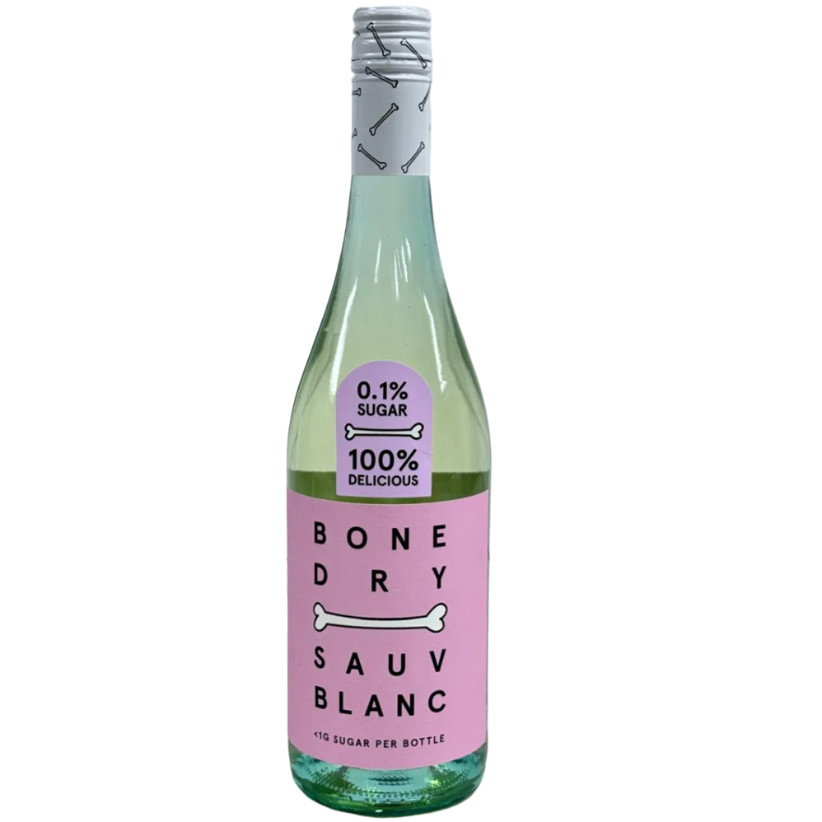 Bone Dry Sauvignon Blanc 2025 bottle — low sugar white wine from South Australia, 12.5% alcohol, vegan friendly, available at The Melbourne Wine Store St Kilda Road