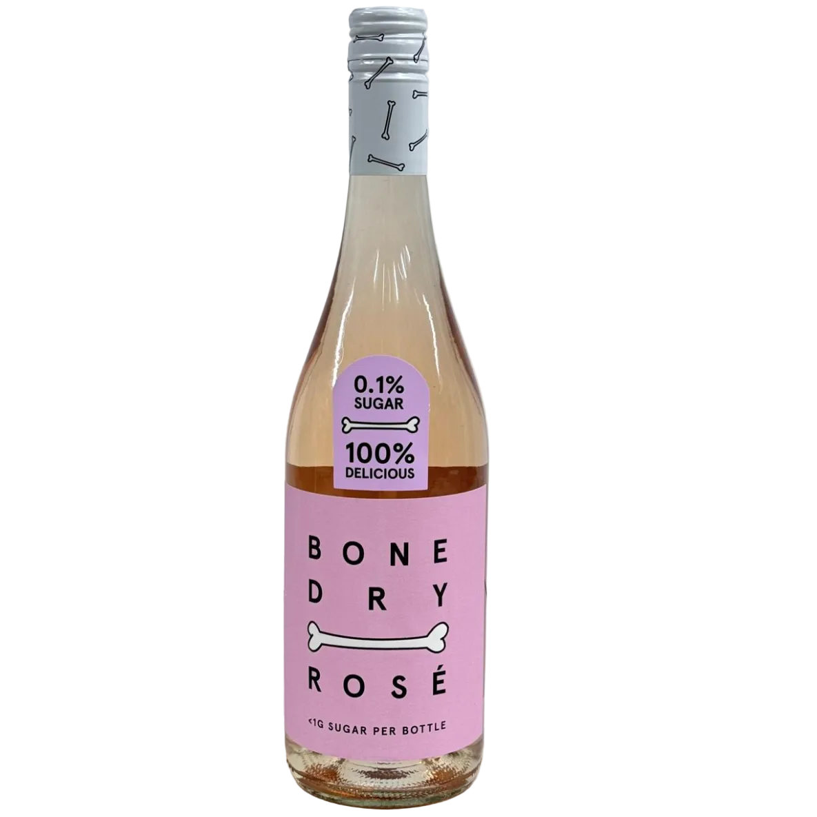 Bone Dry Rosé 2025 bottle — low sugar dry style rosé from South Australia, 13% alcohol, vegan friendly, available at The Melbourne Wine Store St Kilda Road