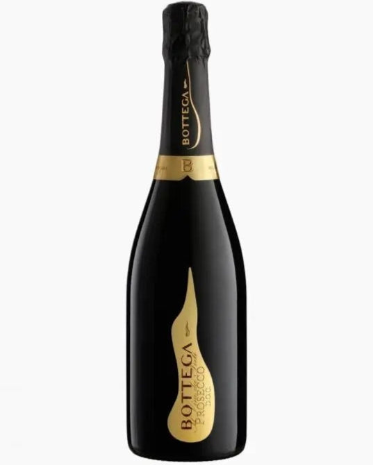 Bottle of Bottega Prosecco DOC, an elegant Italian sparkling wine with fresh, fruity notes, perfect for celebrations and special occasions.