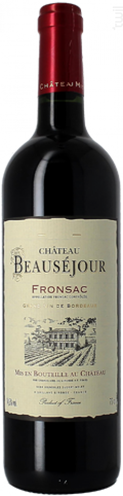 Bottle of Château Beauséjour Fronsac wine