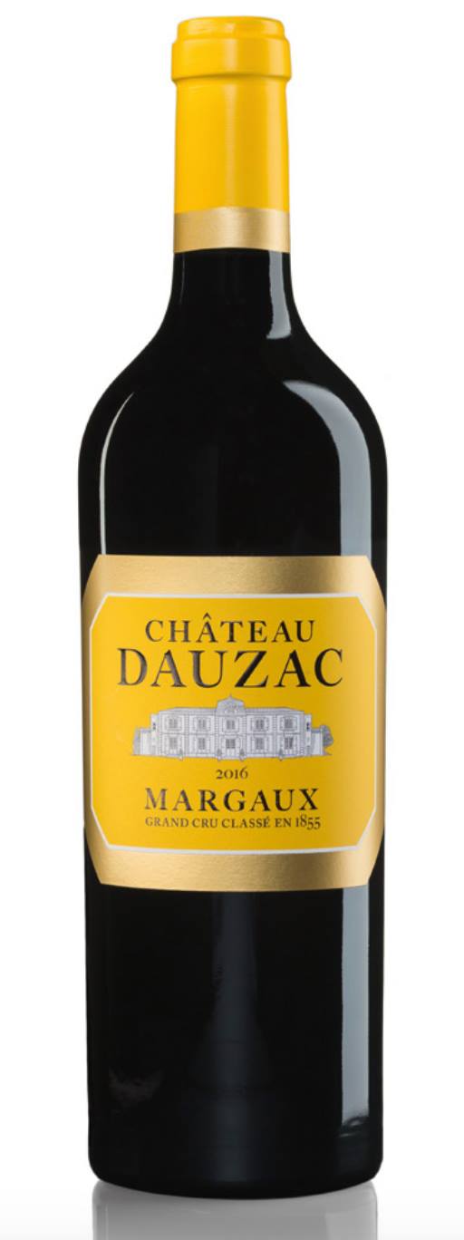 Chateau Dauzac 2016 Margaux, France, a premium French red wine with elegant tannins, rich berry flavors, and a refined finish.