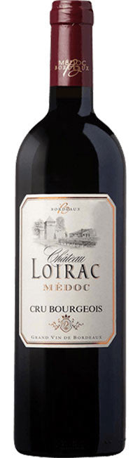 Chateau Loirac Medoc Bordeaux Wine, a classic French red wine with rich dark fruit flavors, balanced tannins, and a smooth, elegant finish.