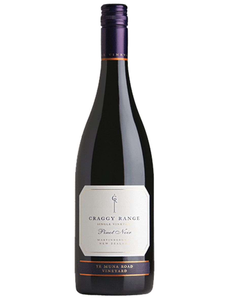Craggy Range 'Te Muna Road Vineyard' Pinot Noir, a refined red wine with vibrant cherry and spice notes.