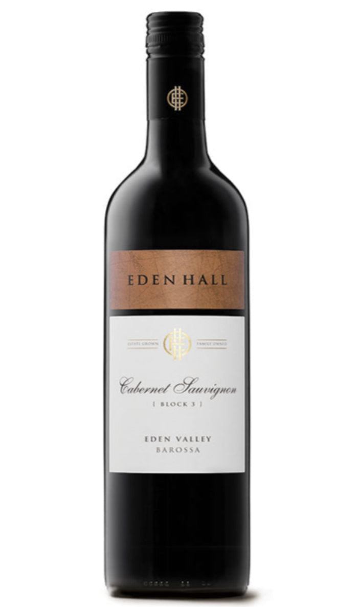 Eden Hall Block 3 Cabernet Sauvignon, premium Australian wine originates from the Eden Valley, Barossa region, known for its elegant red wines.