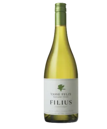 Vasse Felix Filius wine bottle on a white background