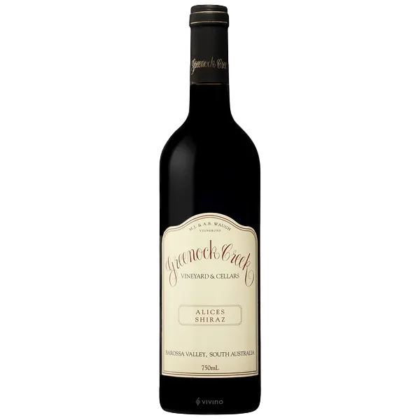 Wine bottle with label on a white background