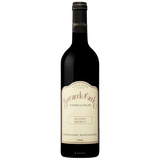 Wine bottle with label on a white background