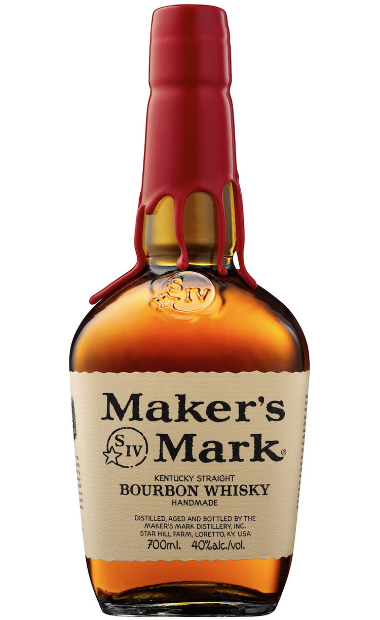 A bottle of Maker's Mark Bourbon Whisky 
