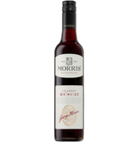 Bottle of Morris Classic Muscat, a rich, amber-hued fortified wine from Rutherglen, Australia
