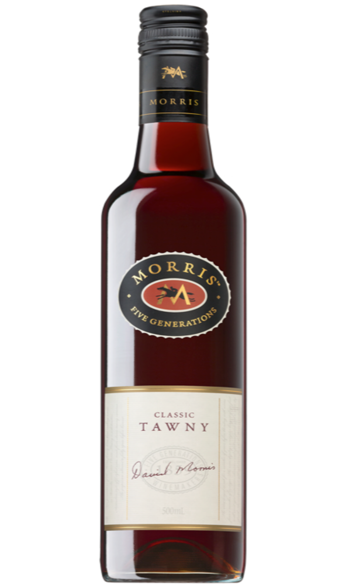 Morris Classic Tawny 500ml fortified wine bottle