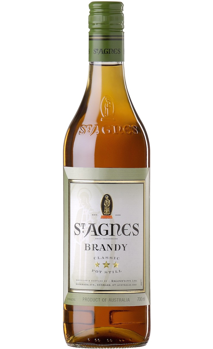 Bottle of St Agnes Brandy 750 ML, rich and smooth, ideal for sipping or mixing in cocktails.