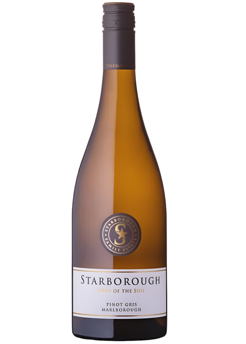 Starborough Family Estate Pinot Gris, a fresh white wine with crisp pear and citrus flavors.