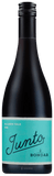 Wine bottle with 'Junto' label on a blue background